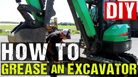 how to grease a mini excavator|bobcat mini grease machine.